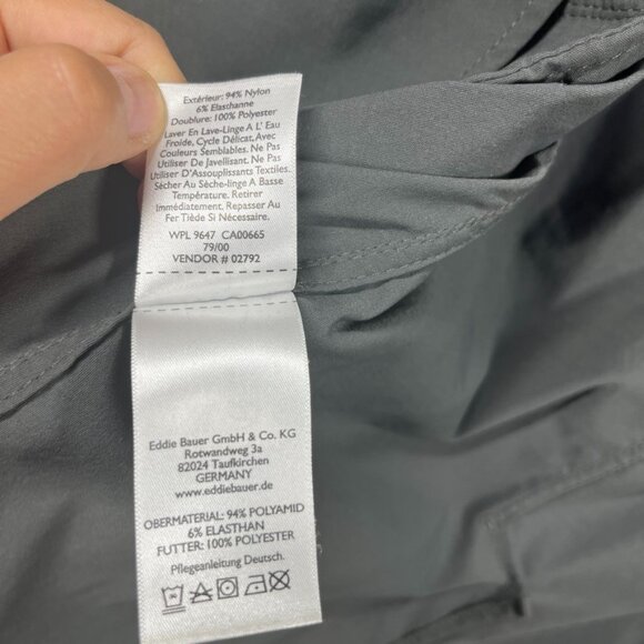 Eddie Bauer Travex Voyager Blazer Jacket Mens 40 Gray Nylon Stretch Travel - Picture 13 of 13